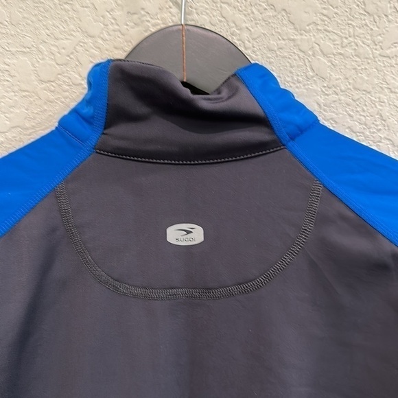 Sugoi Blue 1/4 Zipper Running/Biking Jacket With Fleece Insulation In Size S/P - Picture 8 of 12